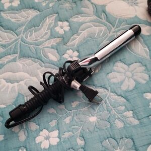 Used Once! Silver and Black Curling Iron